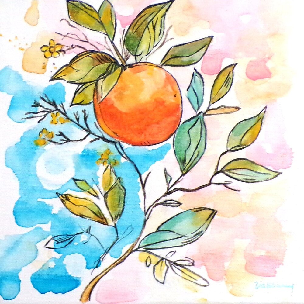 Original Orange Kitchen Wall Art